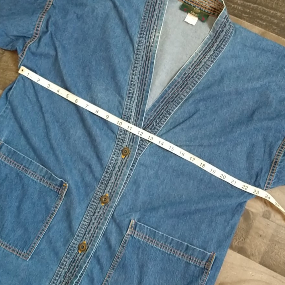 Vintage Orvis Jean Button Up Long Dress - Picture 8 of 12